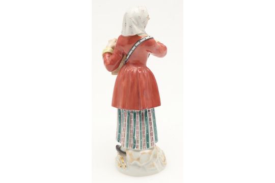 TWO MEISSEN PORCELAIN FIGURES. - Image 4 of 11