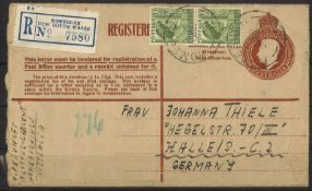 Ganzsache Australien mit Zusatzfrankatur