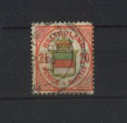 Helgoland 1876, MiNr. 18 gestempelt.