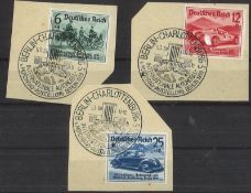Deutsches Reich 1939 "Internationale Autoausstellung" Mi. Nr. 686-88, gestempelt