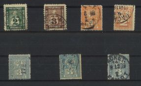 7 Marken Berliner Privatpost, gestempelt