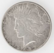USA 1927, 1 Dollar - Silbermünze (Peace Dollar). Erhaltung: ss.