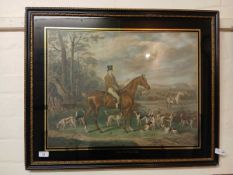 A framed print John Mytton esq depicting a hunting scene