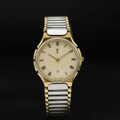 DUO-TONE YVES SAINT LAURENT MENS QUARTZ WATCH.