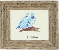 AFTER PABLO PICASSO. TWO BIRDS. (d)