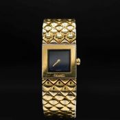 CHANEL GOLD LADIES MATELASSE WATCH.