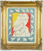 PABLO PICASSO. L’ENFANT AU MASQUE POUR LE JOURNAL I’HUMANITE. (d)