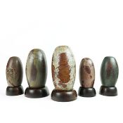 SHIVA LINGAM STONES, A COLLECTION OF 5.