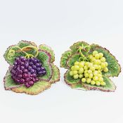 LADY ANNE GORDON (1924-2007). A PAIR OF CERAMIC GRAPE MODELS. (d)