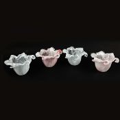 MURANO STYLE GLASS VASES, A COLLECTION OF FOUR.