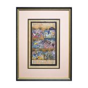 MUGHUL SCHOOL 19TH CENTURY. KING DASHARATHA IN HUNTING SCENES.