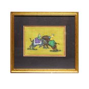 MUGHAL SCHOOL. DUEL BETWEEN KING NARESUAN AND THE CROWN PRINCE OF BURMA.