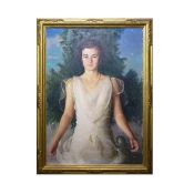 EARLY 20TH CENTURY AMERICAN SCHOOL. PORTRAIT OF A YOUNG LADY.