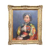 JOHN NAPPER (1916-2001). PORTRAIT OF A LADY IN ORIENTAL DRESS. (d)