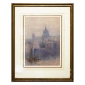 MILLICENT ROSE. ST PAULS CATHEDRAL FROM THE RIVER THAMES.