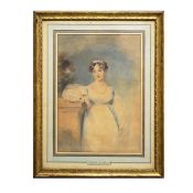 SIR THOMAS LAWRENCE PRA FRS (BRITISH 1769-1830). Attributed to. PORTRAIT OF LOUISA ELIZABETH (GREY)