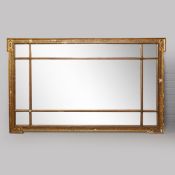 LATE VICTORIAN GILTWOOD AND GESSO WALL MIRROR.