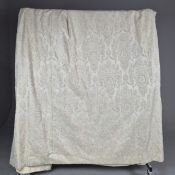 CURTAINS, A PAIR, SILVERY/CREAM (2).
