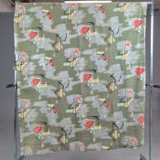 PAIR OF 1950s ATOMIC BOOMERANG AMOEBA BARKCLOTH CURTAINS.