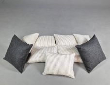 CUSHIONS, A SET OF 9.