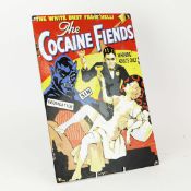 VINTAGE STYLE COCAINE ENAMEL SIGN.