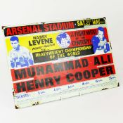 VINTAGE STYLE BOXING ENAMEL SIGN.