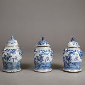 SELECTED BY PAOLO MOSCHINO JARS WITH COVERS, A SET OF 3.