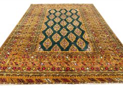 ANTIQUE TURKMAN BOKHARA CARPET.