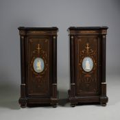 PAIR OF VICTORIAN PEDESTAL CABINETS (2).