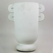 SELECTED BY PAOLO MOSCHINO STRAIGHT WHITE VASE.