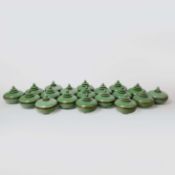A COLLECTION OF SOUTH EAST ASIAN CELADON TRINKET DISHES (QTY).