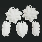 CERAMIC LEAF BOWLS. (5).