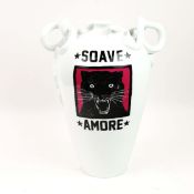 A GUCCI DECOR PORCELAIN VASE BY RICHARD GINORI.