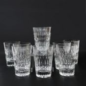 ASPREY GARRARD. CUT GLASSES A SET OF EIGHT. (8).