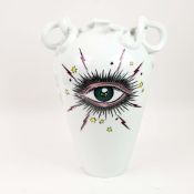 A GUCCI DECOR PORCELAIN VASE BY RICHARD GENORI.