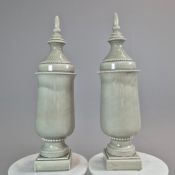 CERAMIC JARS, A PAIR.