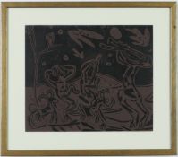 PABLO PICASSO. BACCHANAL WITH GOAT & OWL. (d)