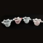 MURANO STYLE GLASS VASES, A COLLECTION OF FOUR.