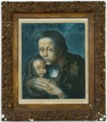PABLO PICASSO. MERE ET ENFANT AU FICHU. (d)