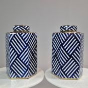 GINGER JARS, A PAIR.