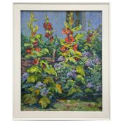 YLIYA PIVEN (UKRAINIAN, 21ST CENTURY). HOLLYHOCKS.