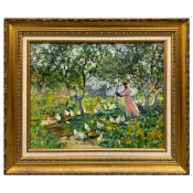 SERGEI GUSEV (RUSSIAN B. 1927-1993). THE HENS.