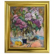 KARL TANPETER (RUSSIAN-UKRAINIAN 1923-2006). STILL LIFE WITH LILACS.