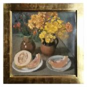 KONSTANTIN LOMYKIN (UKRAINIAN 1924-1994). STILL LIFE WITH MELON.