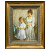 ALEXANDER AVERIN (RUSSIAN B. 1952). PLAITING THE HAIR.