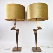 R V ASTLEY ENZO TABLE LAMPS, A PAIR.