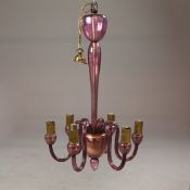 MURANO GLASS CHANDELIER.