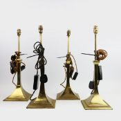 WALKER AND HALL TABLE LAMPS, A SET OF 4.