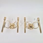 ATTRIBUTED TO SCIOLARI WALL LIGHTS, A PAIR.