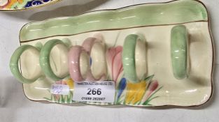 CLARICE CLIFF SPRING TULIP DESIGN TOAST RACK